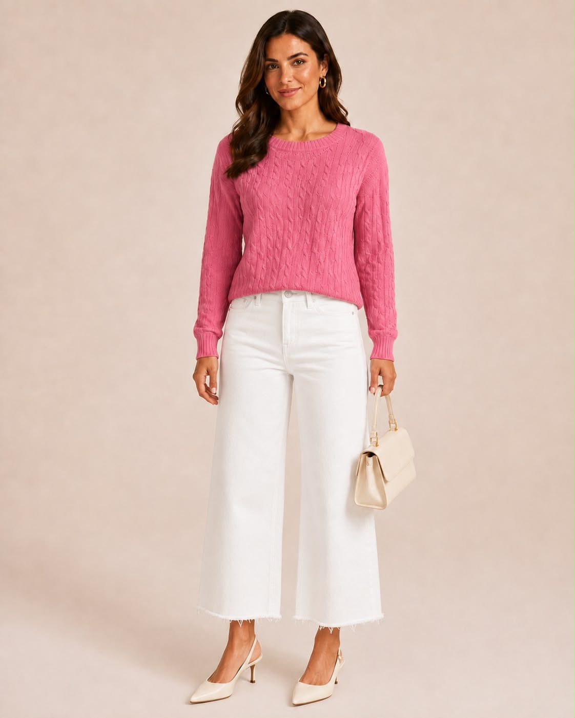 Pink Cable Knit Sweater - Princess Goes Hollywood