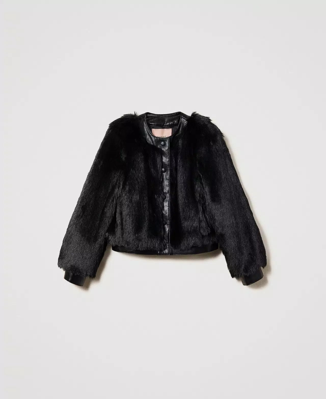 Twinset Cropped Faux Fur Jacket