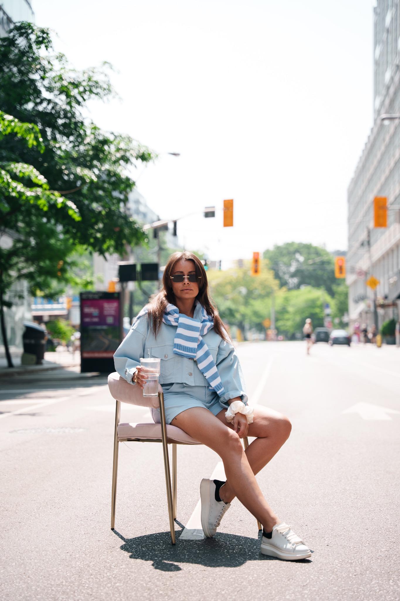 EuroFashion - Denim Jacket Baby Blue