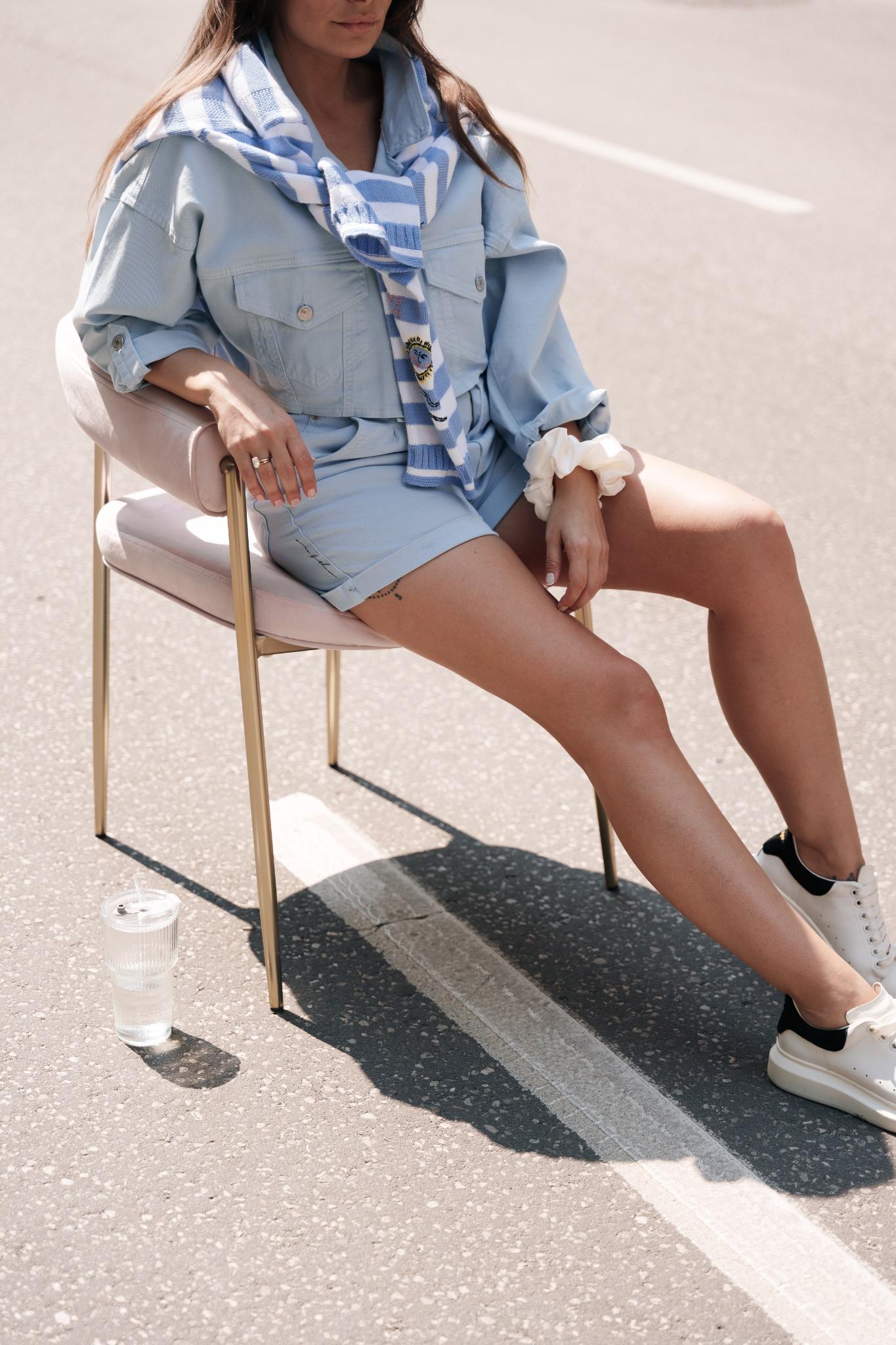 EuroFashion - Denim Jacket Baby Blue