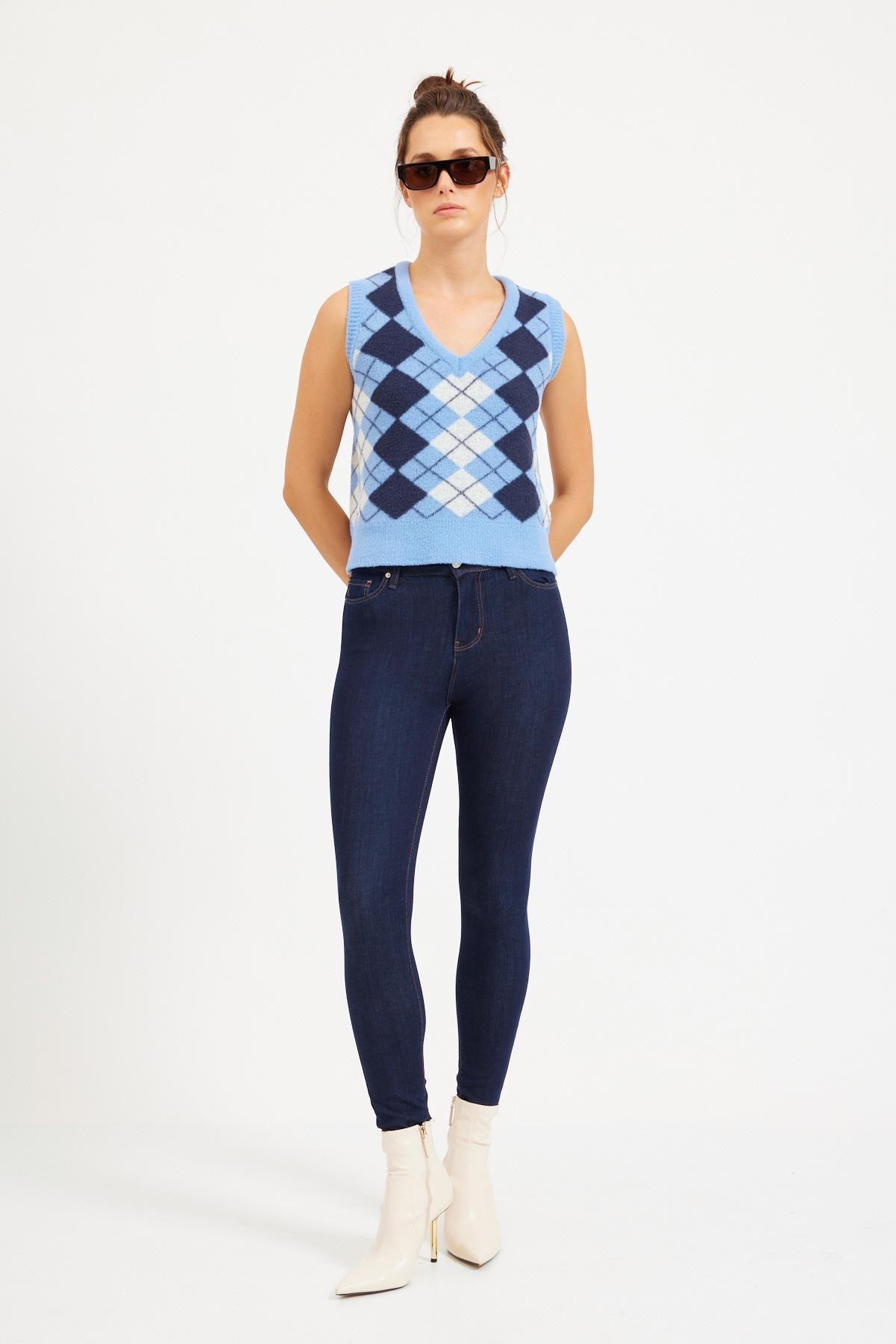Setre Indigo Knit Vest