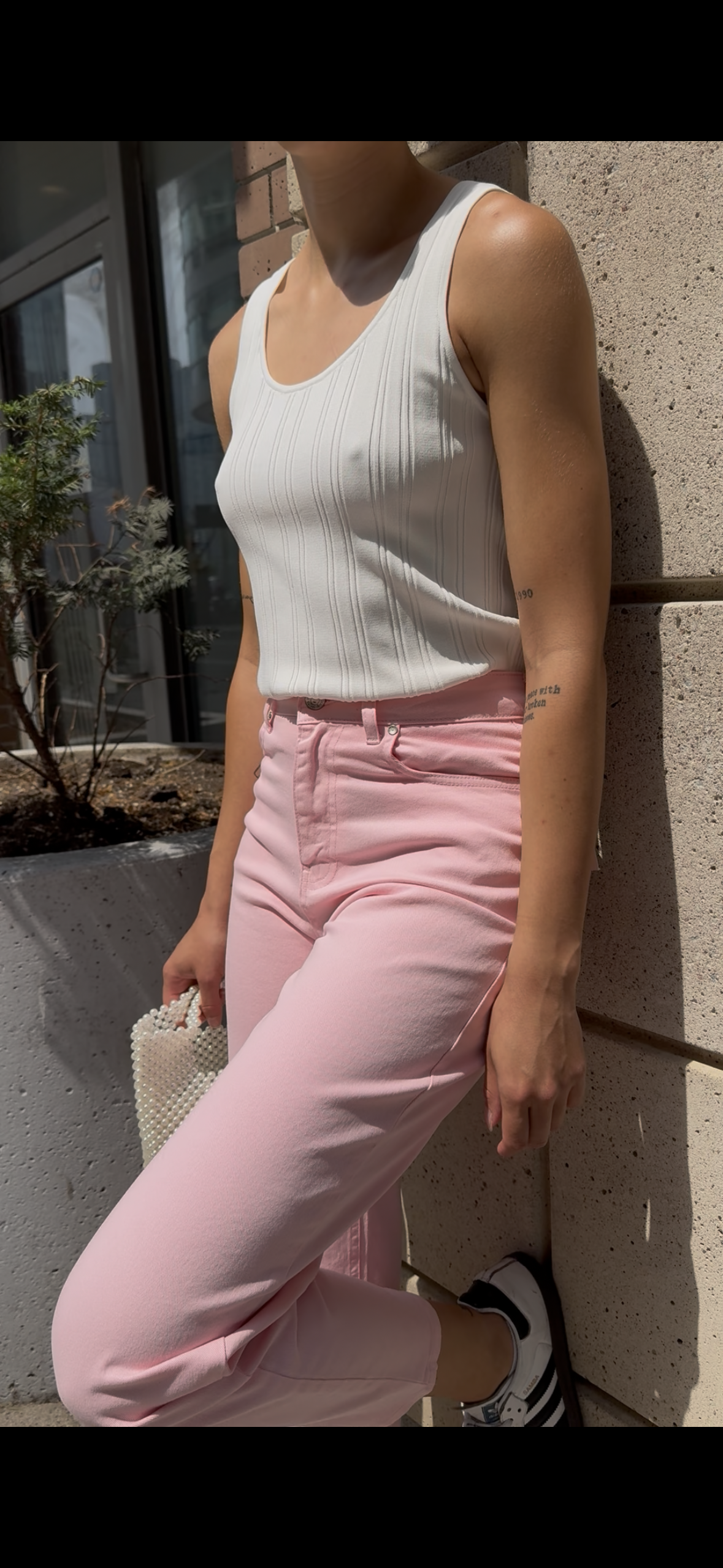Euro Fashion - Lena Mom Jeans Bubblegum