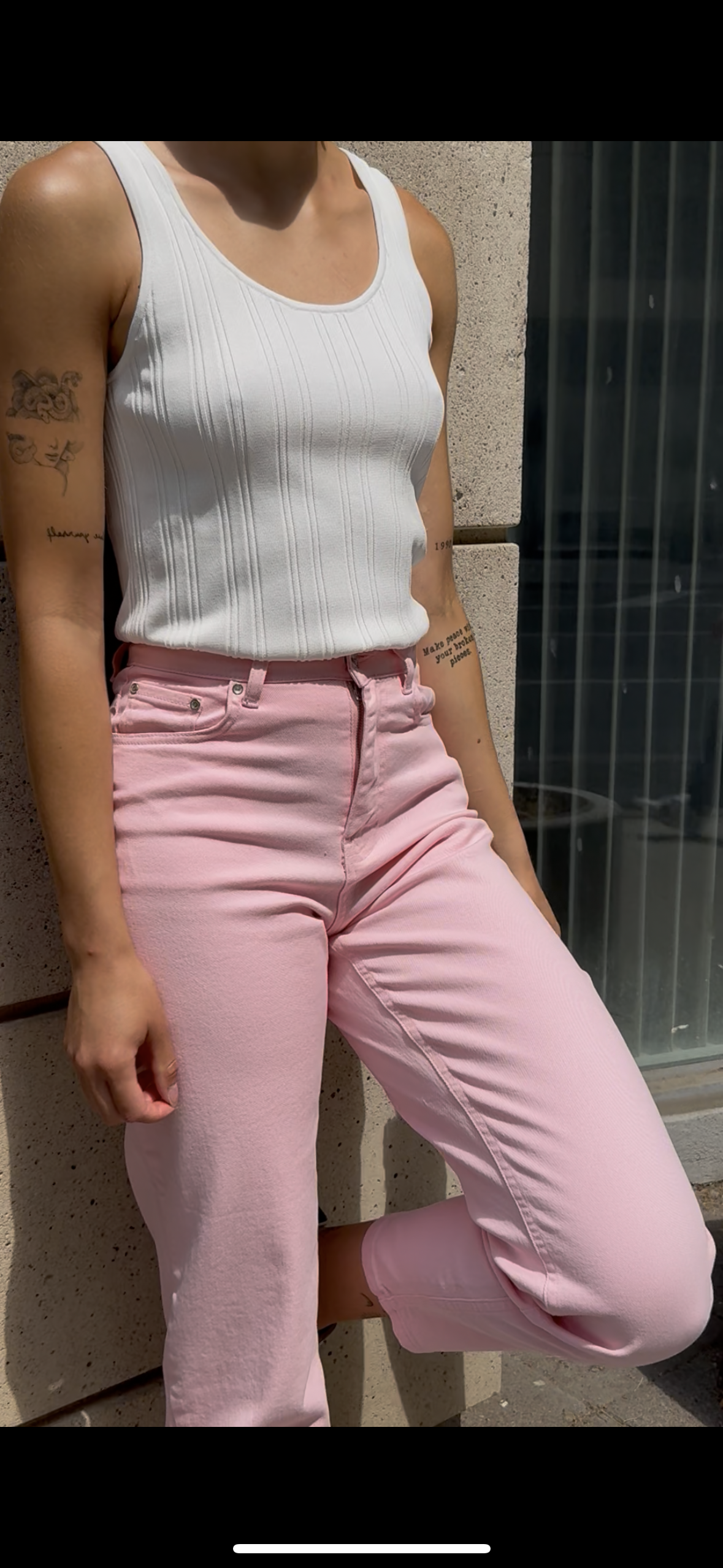 Euro Fashion - Lena Mom Jeans Bubblegum