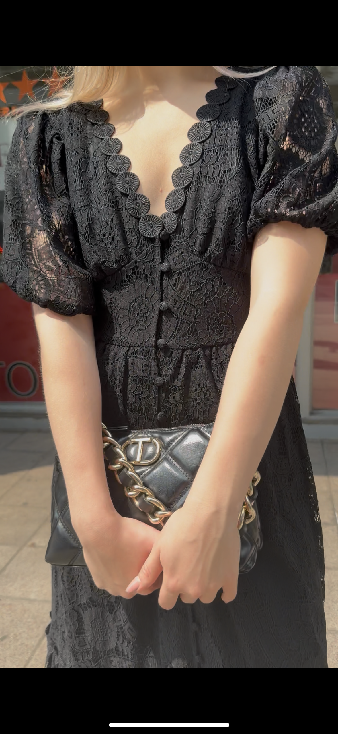 Aole - Black Lace Dress