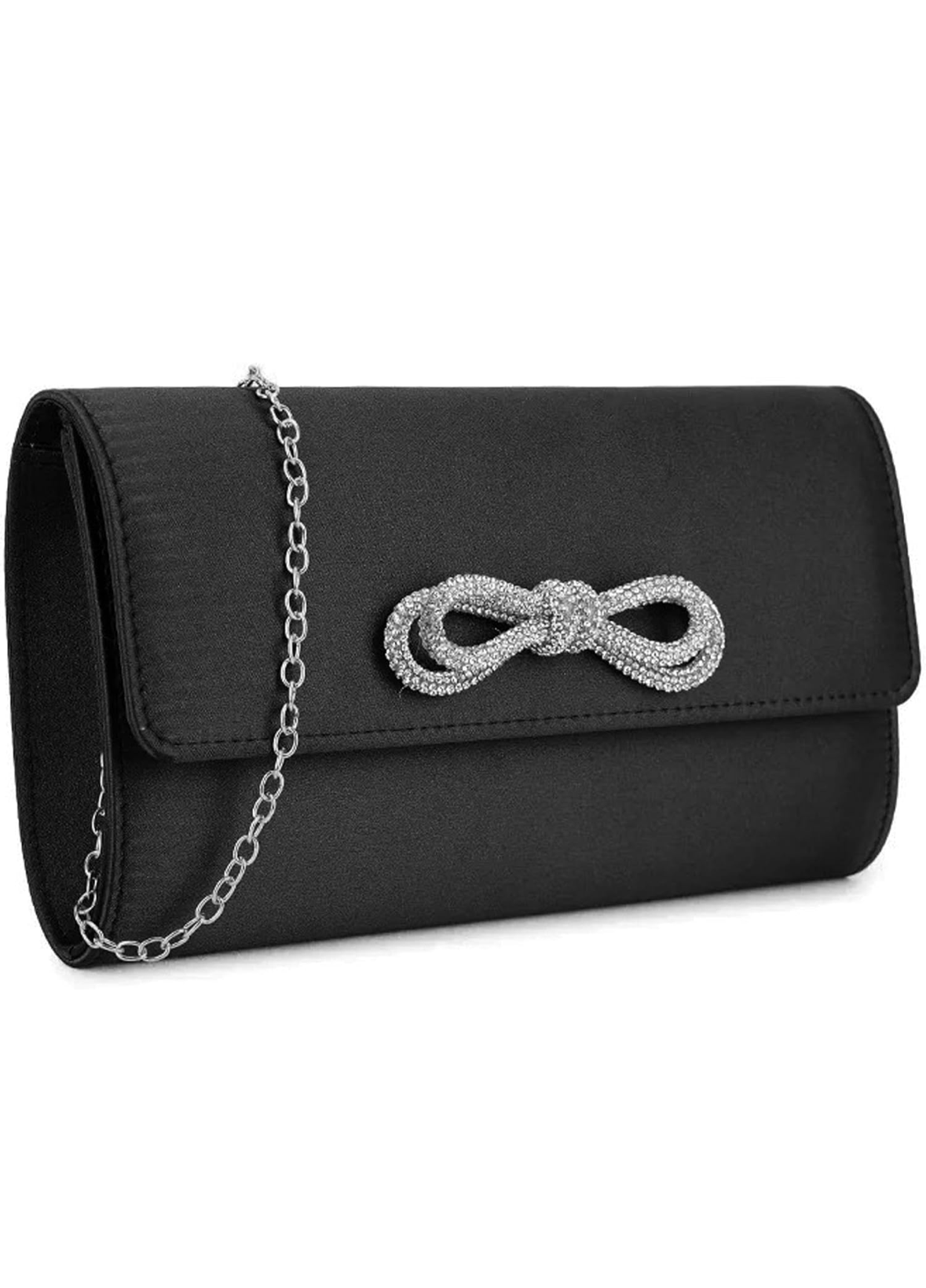Fimka - Satin Black Clutch