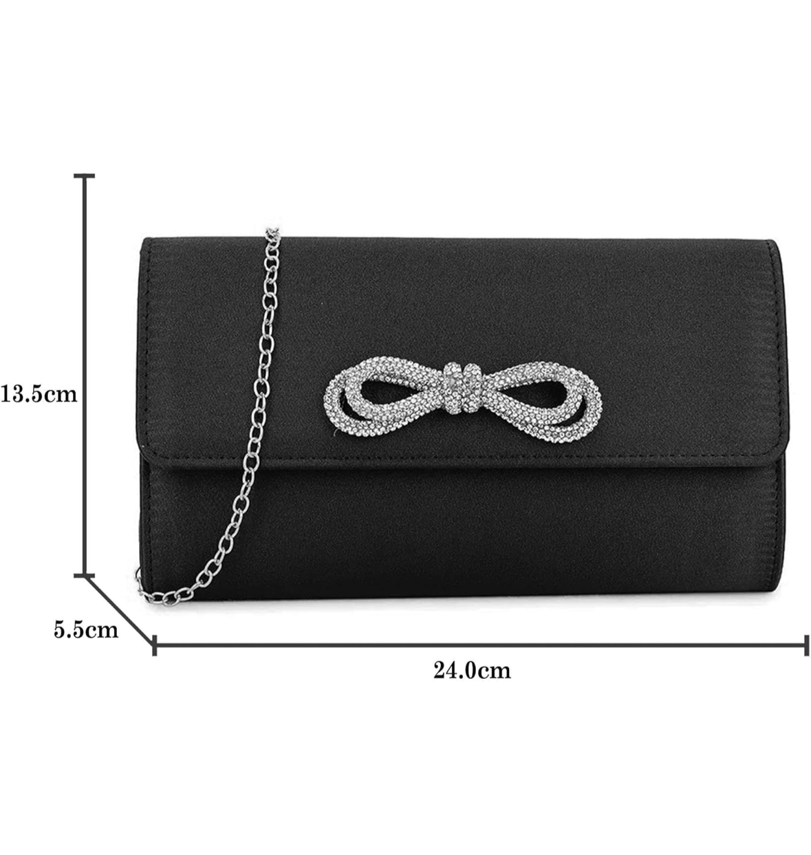 Fimka - Satin Black Clutch