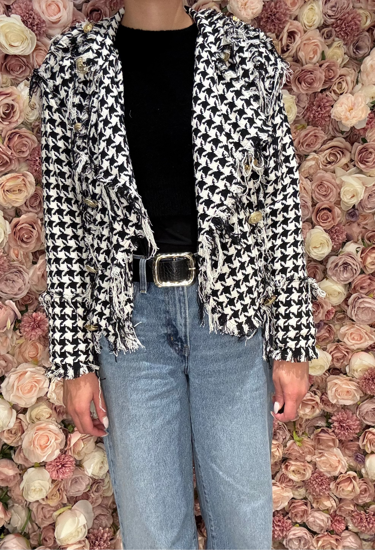 Galita - Black & White Tweed Jacket