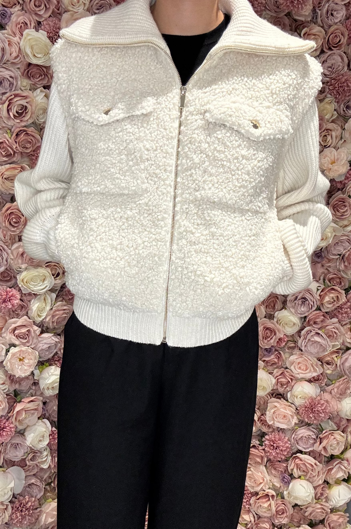 Eurofashion - Cream Teddy Jacket