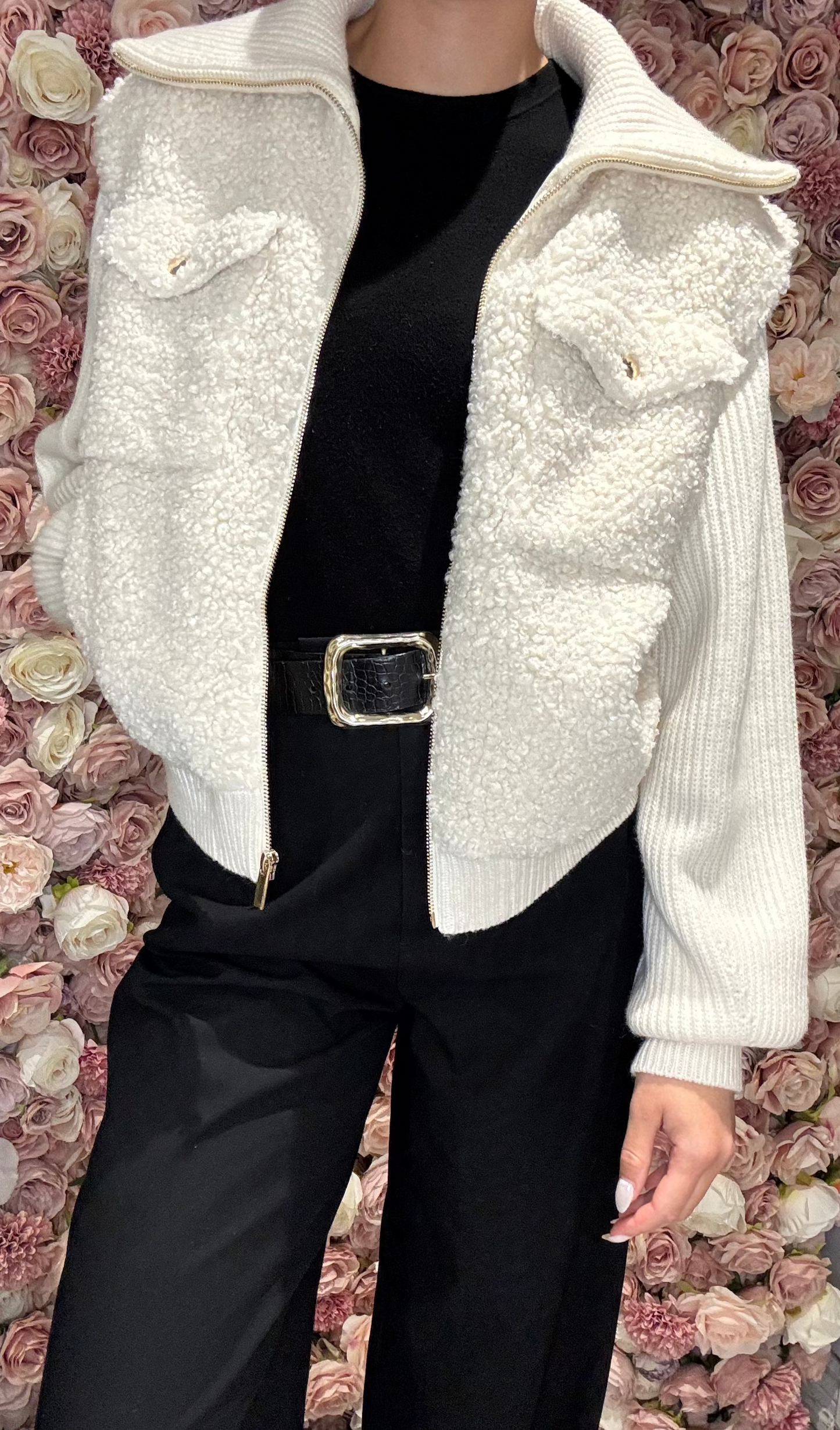 Eurofashion - Cream Teddy Jacket