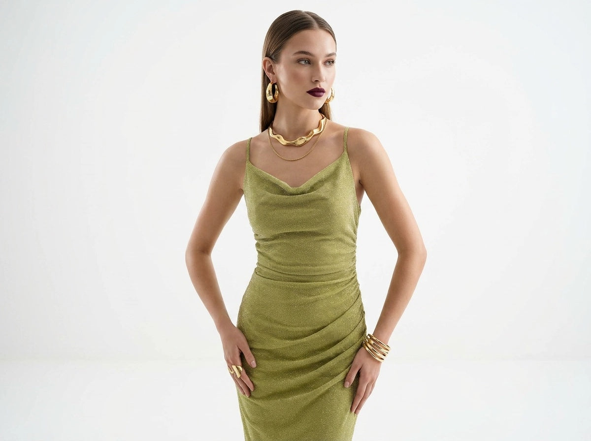 Green Sparkle Dress - Setre
