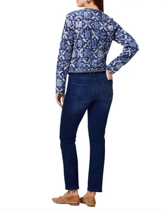 Indigo Geo Knit Jacket - NIC+ZOE