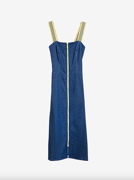 Dark Blue Denim Dress - Eleria Cortes