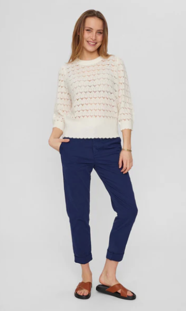 Numph - Nurietta White Pointelle Pullover