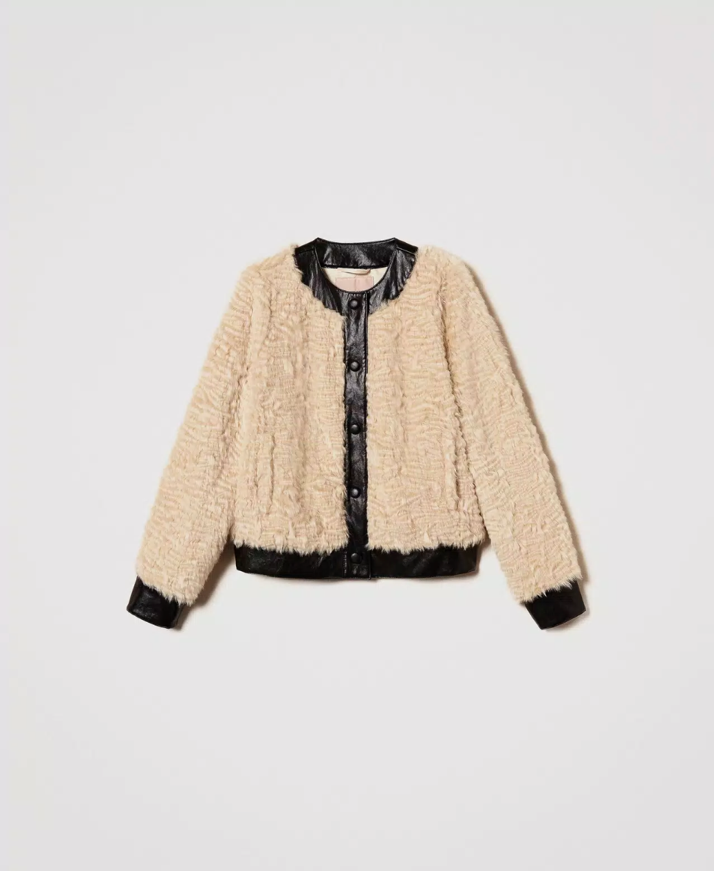 Faux fur boxy jacket - Twinset