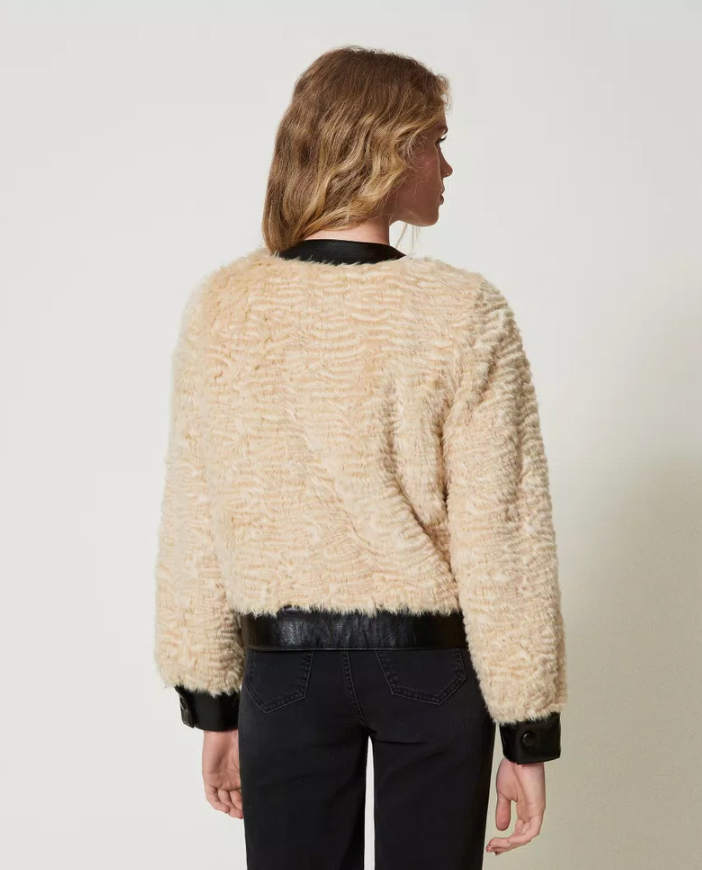 Faux fur boxy jacket - Twinset