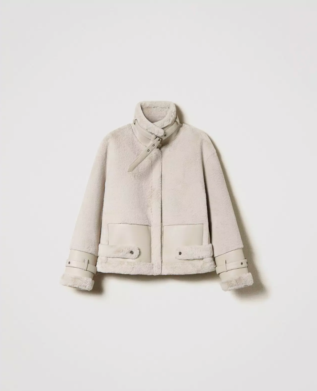 Faux fur jacket with straps - Twinset