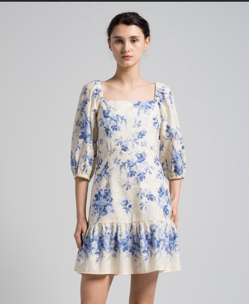 TWINSET - Ivory Blue Dress
