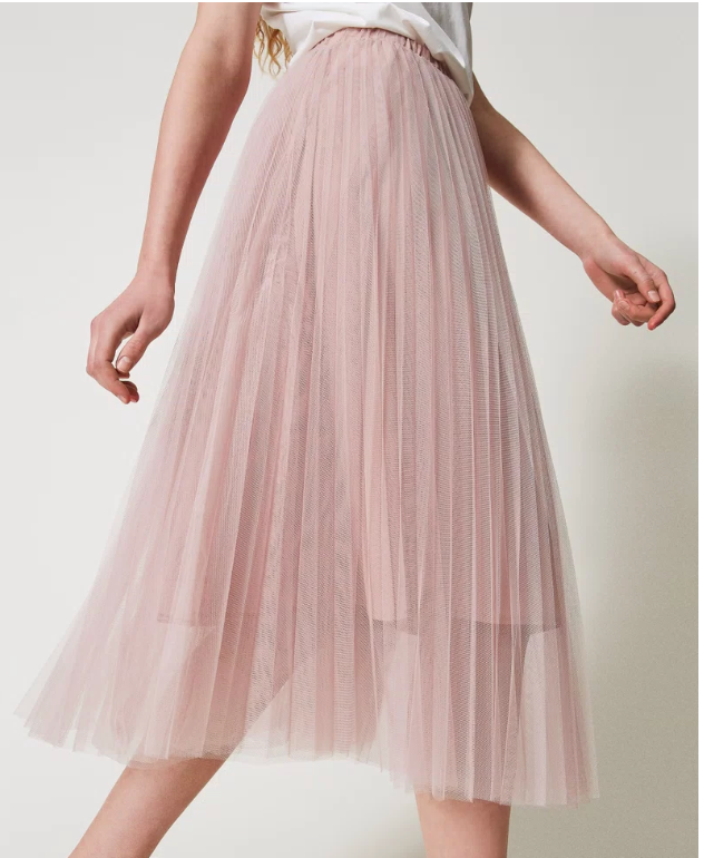 Twinset - Long pleated tulle skirt