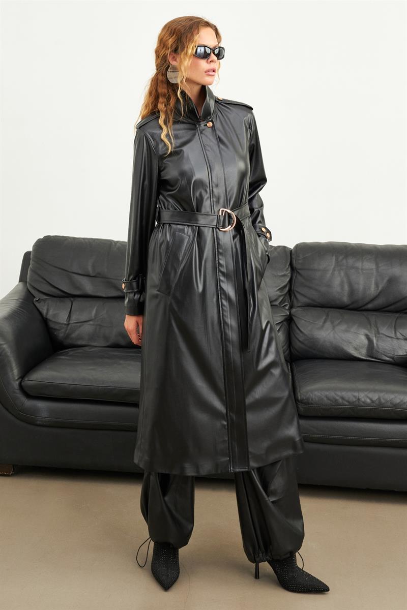 Store Celeste Fall Trench Coat Black