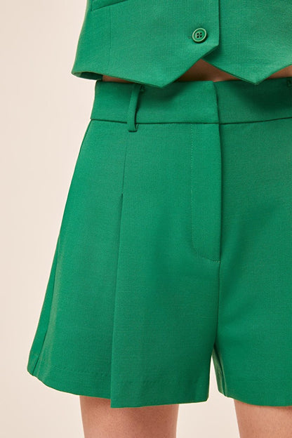 Becky Green High Waisted Shorts - Suncoo