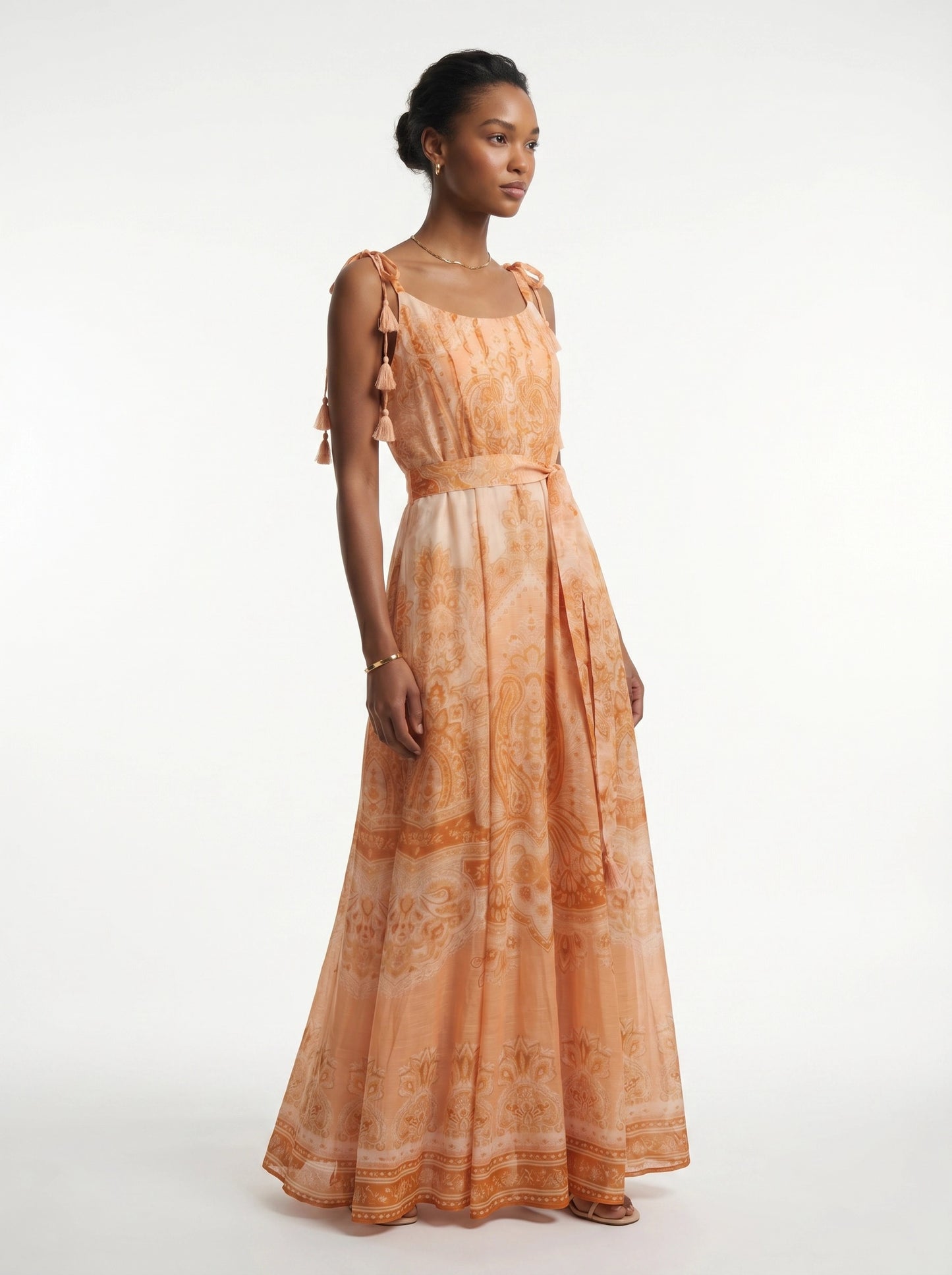 Orange Floral Dress - Celeste