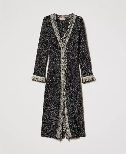 Twinset Bouclé Maxi Cardigan