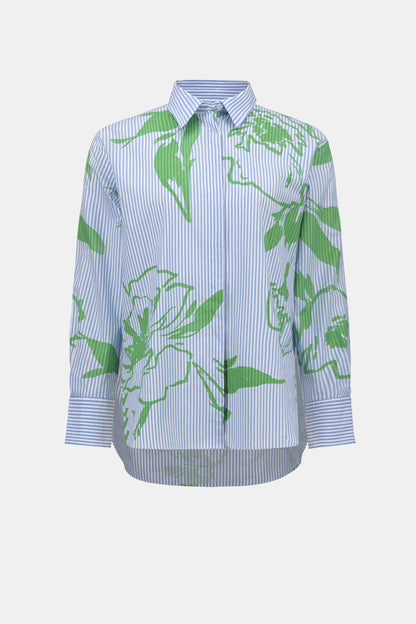 Casual Shirt with Floral Stripes - Joseph Ribkoff