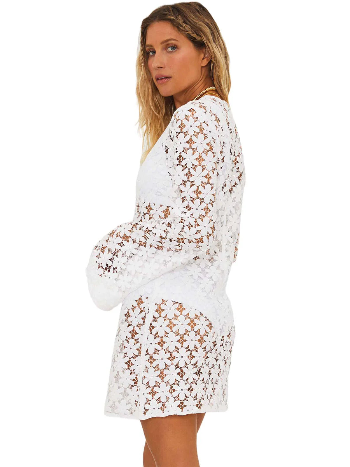 White Lace Dress - Beach Riot