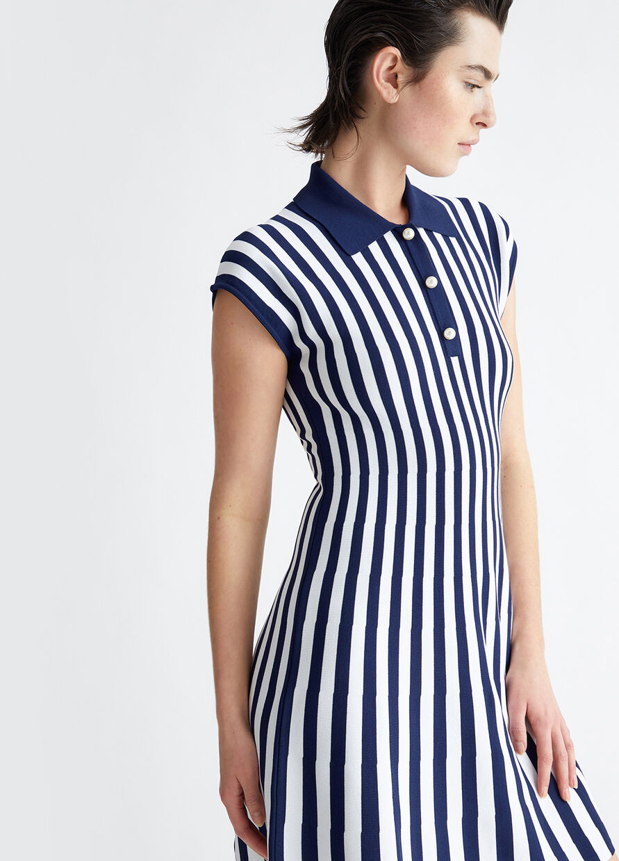 Navy Striped Knit Dress - Liu Jo
