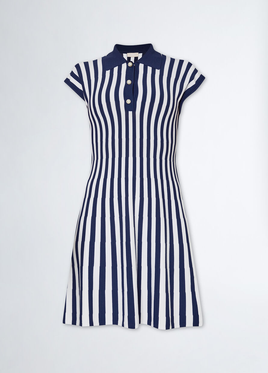 Navy Striped Knit Dress - Liu Jo
