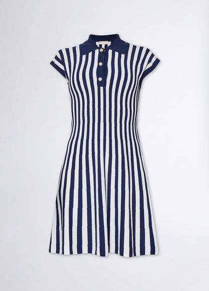 Navy Striped Knit Dress - Liu Jo