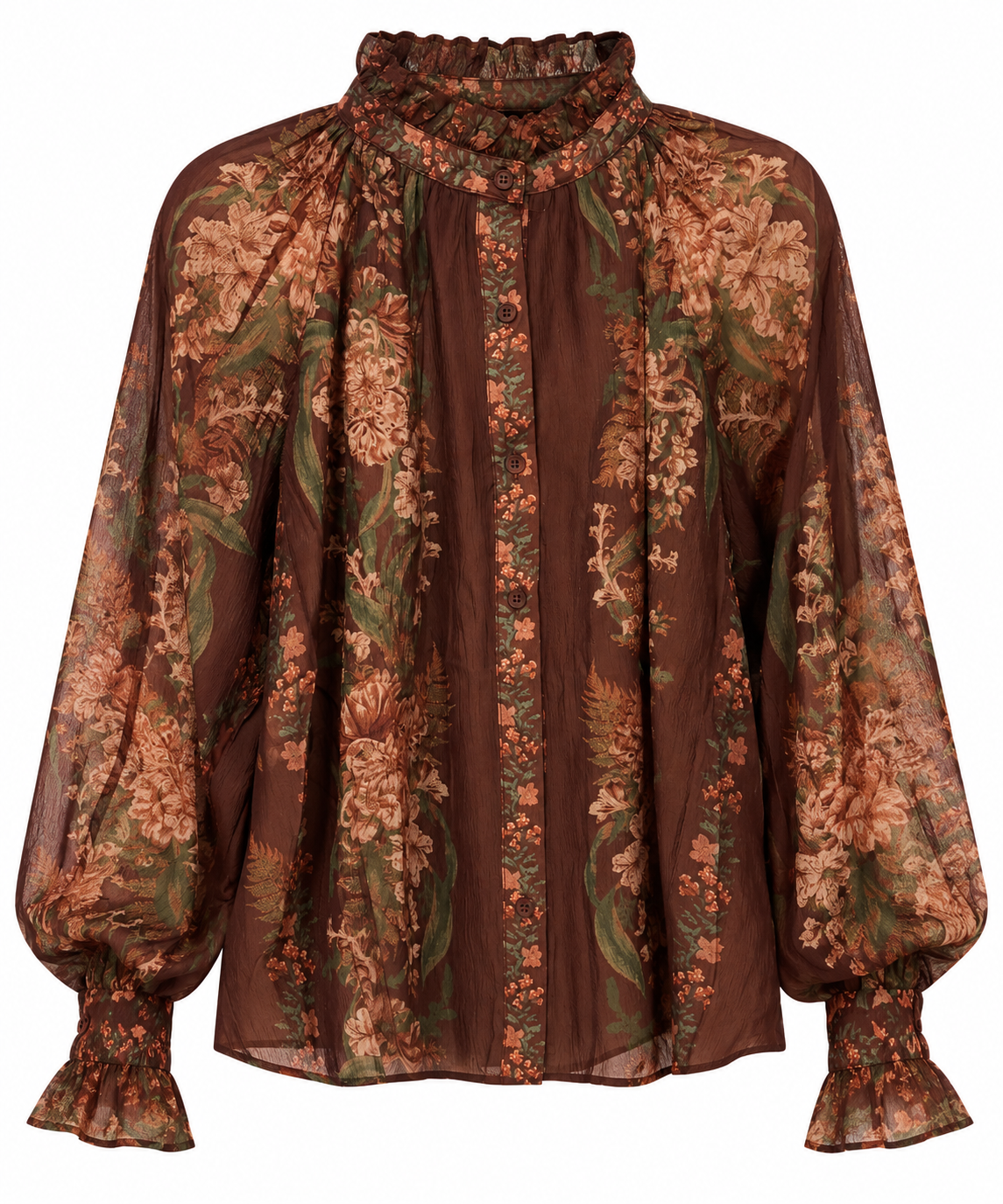 Bianca Brown Floral Blouse
