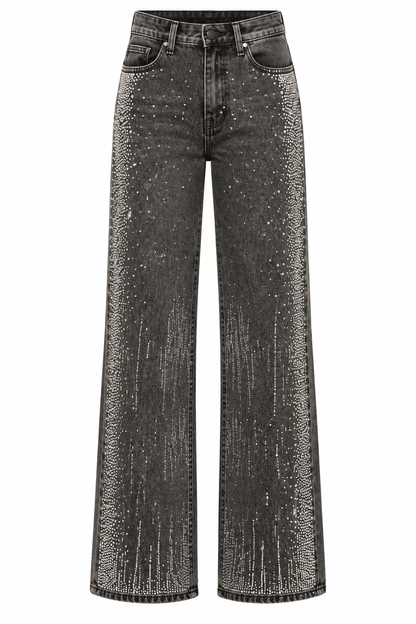 Gray Jeans with Rhinestones - Frank Lyman