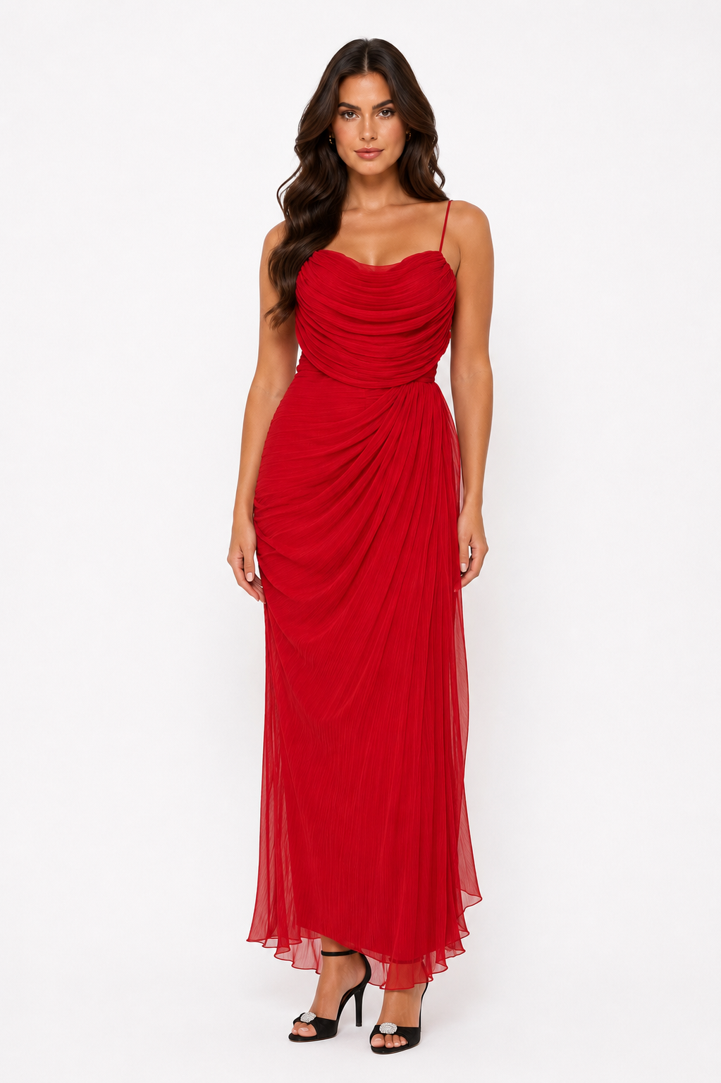 Red Maxi Dress - RENGIN