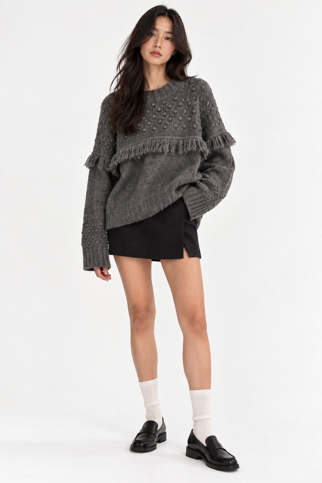 Luna Fringe Knit Sweater