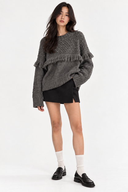 Luna Fringe Knit Sweater
