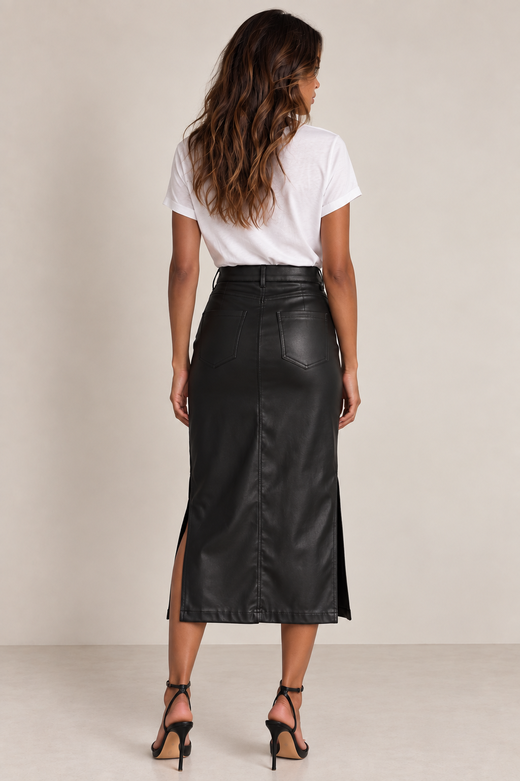 Black Leather Skirt - Setre