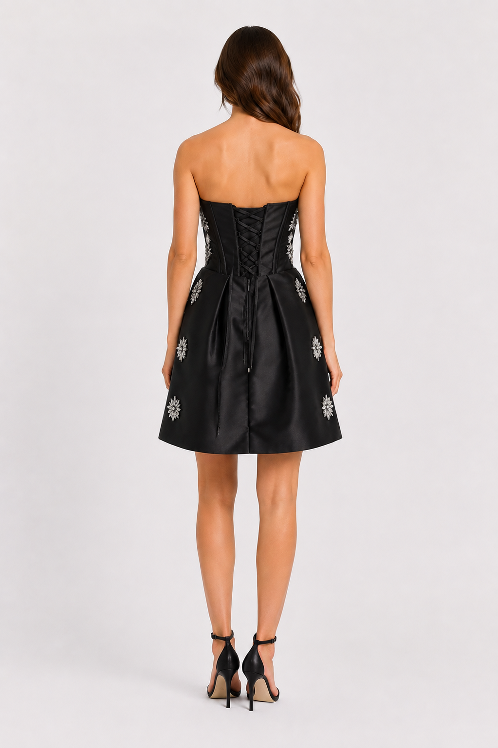 Strapless Mini Cocktail Dress Black - Escoll