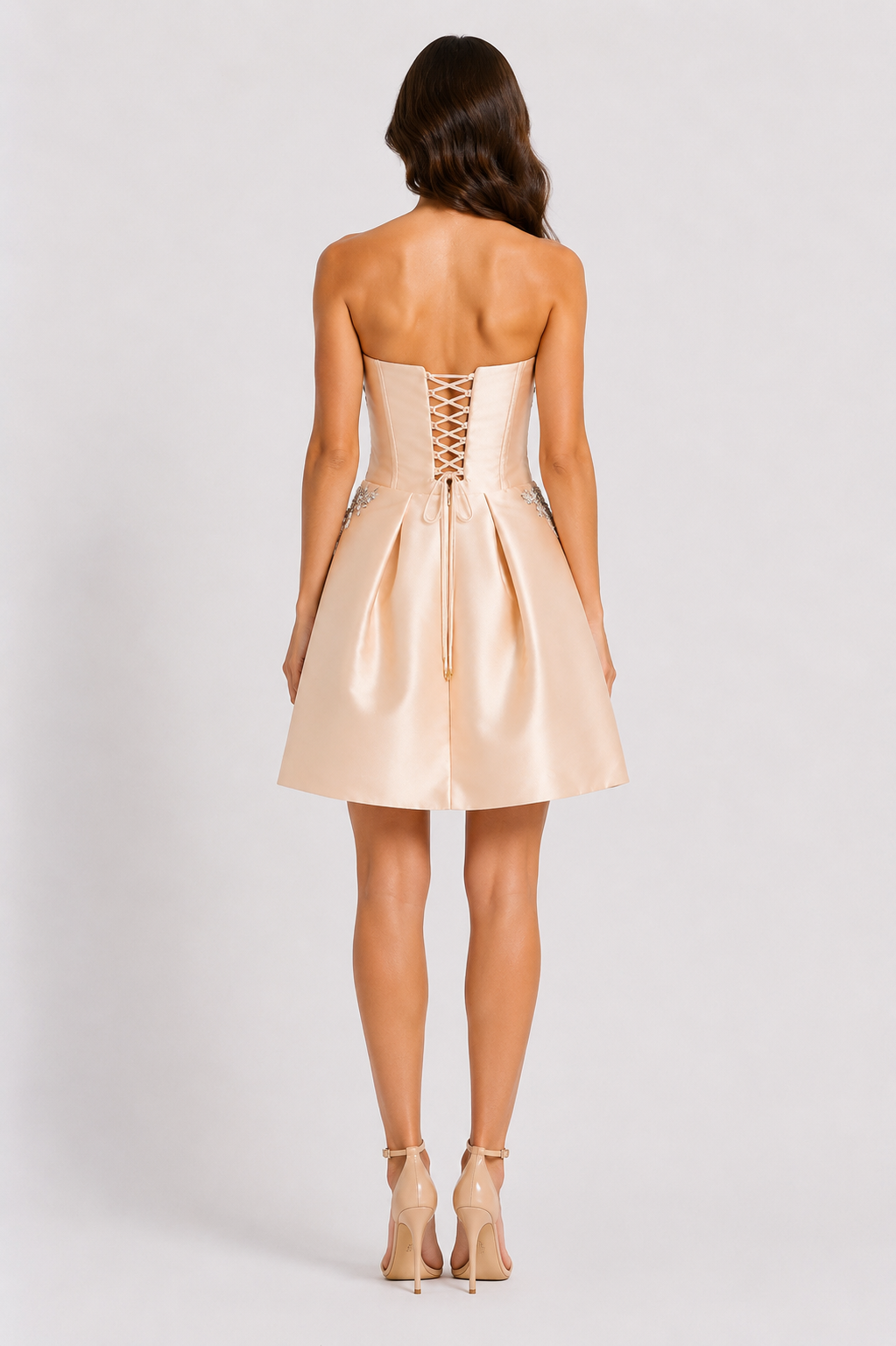 Strapless Mini Cocktail Dress Blush - Escoll