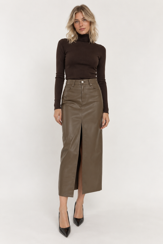 Myla Vegan Leather Pencil Skirt