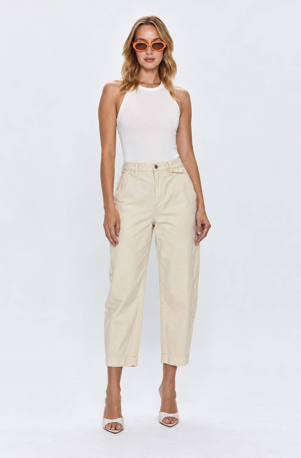 Eli High Rise Arched Trouser - Pistola