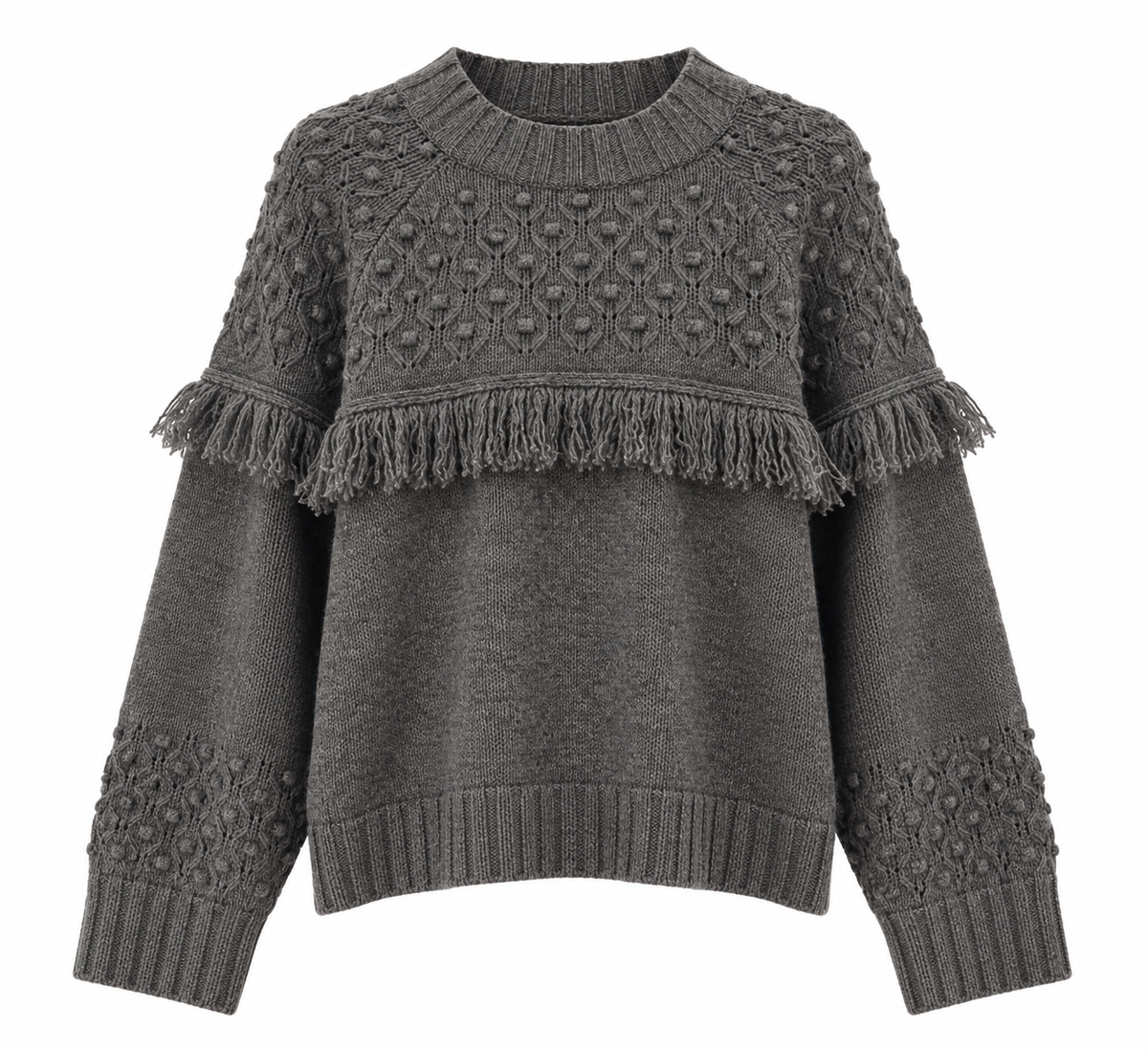 Luna Fringe Knit Sweater