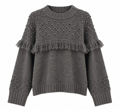 Luna Fringe Knit Sweater