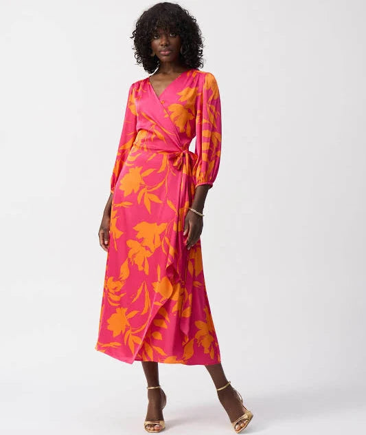 Floral Wrap Dress - Joseph Ribkoff