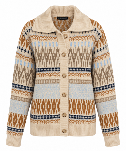 Emma Cream Pattern Cardigan
