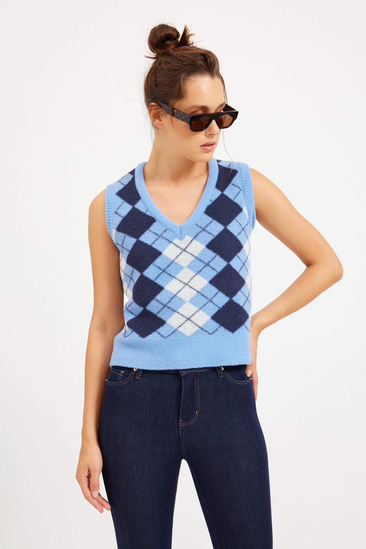Setre Indigo Knit Vest