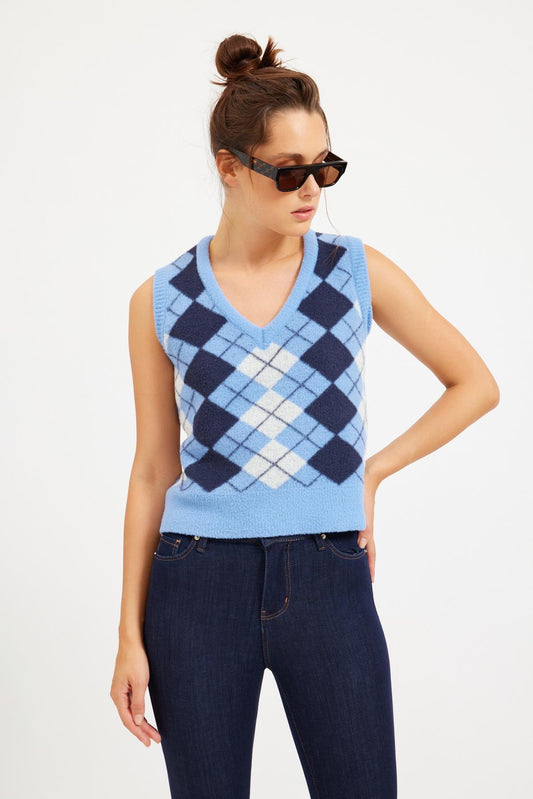 Setre Indigo Knit Vest