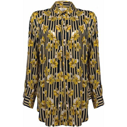 Striped Yellow Floral Blouse - Ottodame