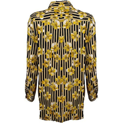 Striped Yellow Floral Blouse - Ottodame