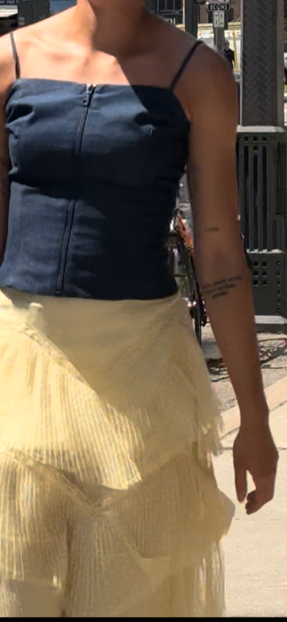 Eleria Cortes -Denim Bustier Top